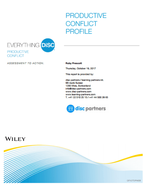 Profil Everything DiSC Productive Conflict disc partners
